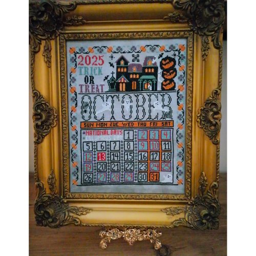 (image for) Upcoming Release: October Calender 2025 Cross Stitch Chart